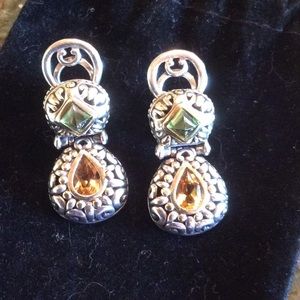 John Hardy 18k gold/ silver earrings